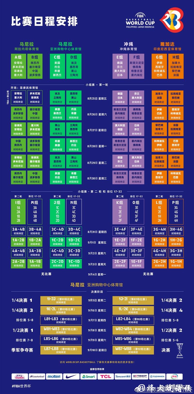 2026世界杯赛事时间安排一览表